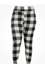No Boundaries Soft Velour Black Buffalo Plaid Leggings Size XXXL (23-25) NWT — photo 3