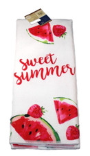 Sweet Summer Kitchen Towel 15 x 25 Dish Hand Watermelon Strawberry