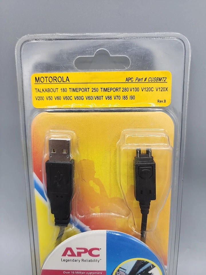 Cable de carga y sincronización USB APC para Motorola APC parte #CUSBMT2 Talkabout Timeport Foto 2 de 4