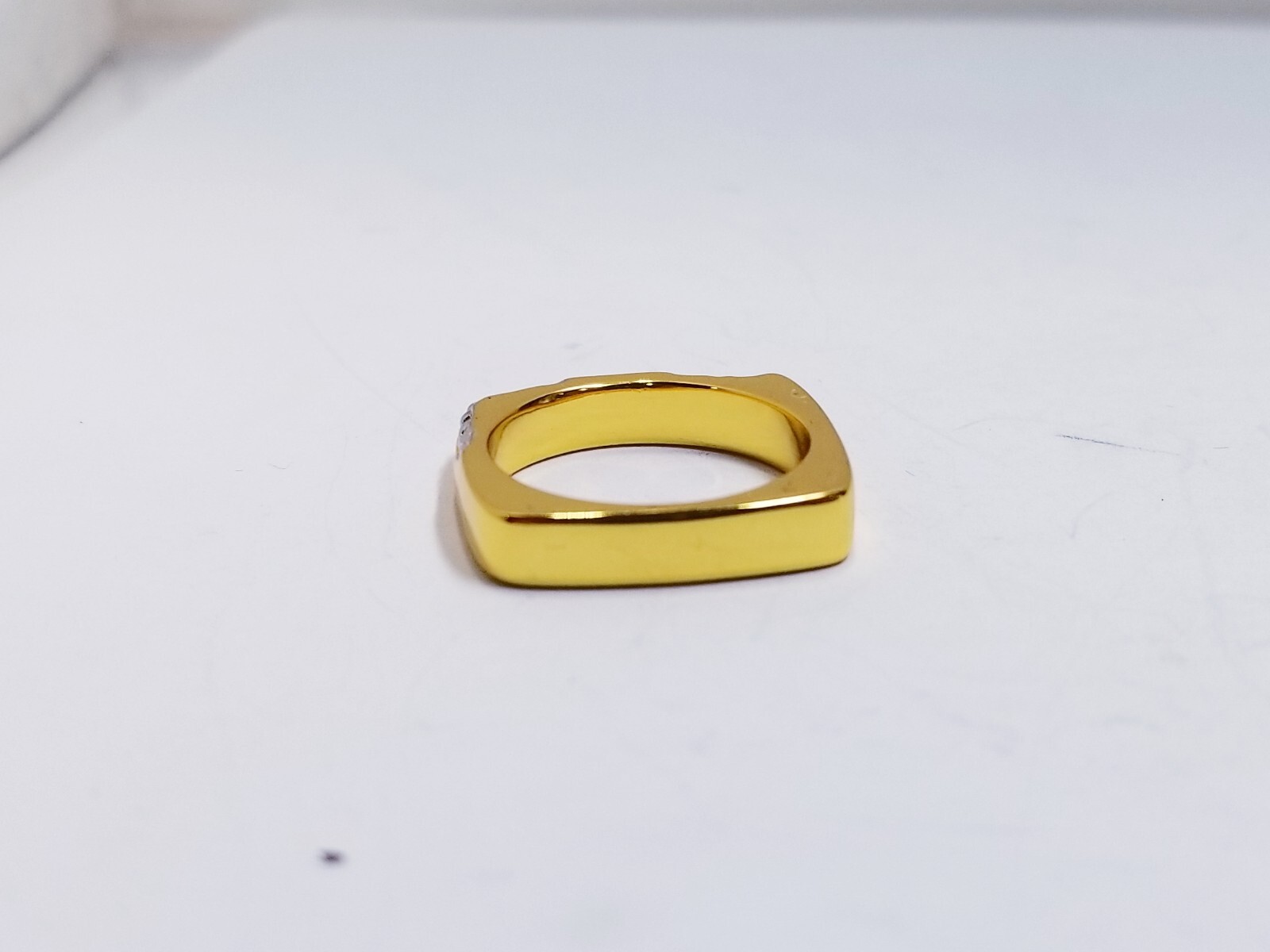 Basique Eroded Square Stackable Ring Sz 6 - image 3