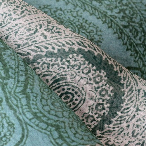 Mulberry Silk Chiffon Wrap Square Scarf Shawl Paisley Print Hand Rolled 41" - Picture 8 of 9