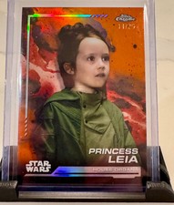 Topps Chrome Star Wars 2024 Princess Leia 11/25 Orange Refractor