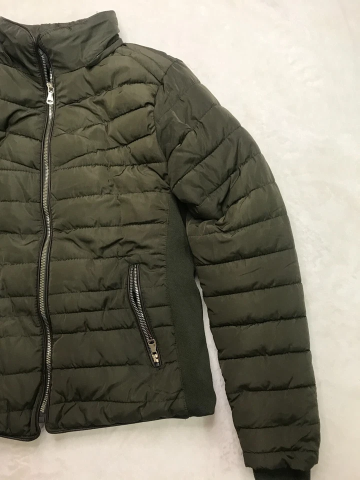 Chaqueta acolchada YMI Collection para mujer mediana cremallera completa gris #3330 Foto 3 de 4