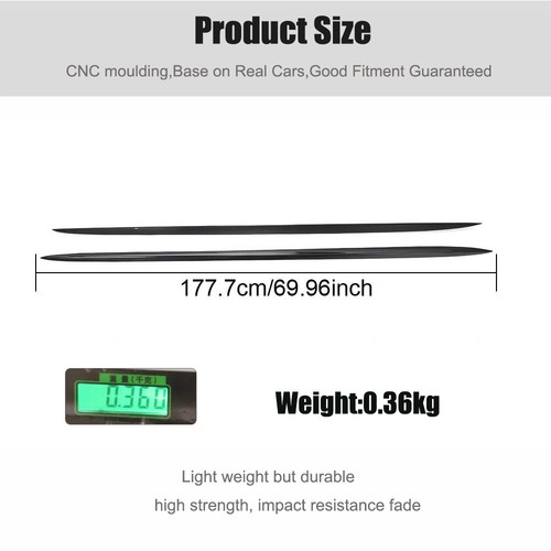 Real Carbon Side Skirts Lip Spoiler For 2014-2018 BENZ W218 CLS400 CLS550 CLS63 - Picture 10 of 12
