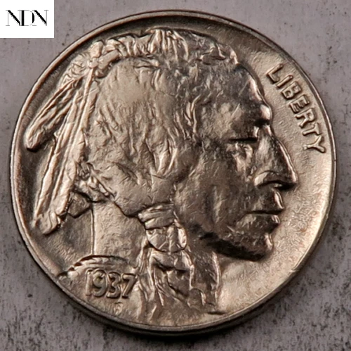 1937-S Buffalo Nickel - Almost Uncirculated (AU)