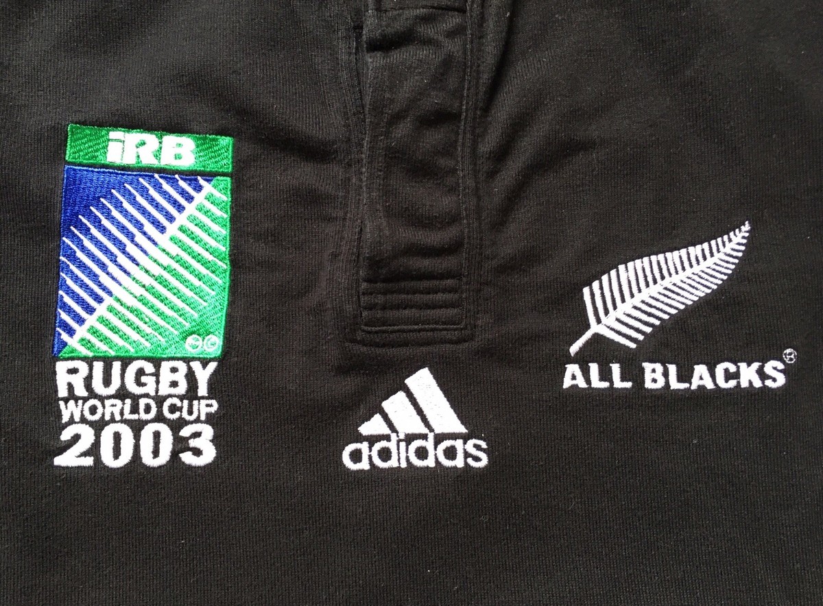 ALL BLACKS adidas Jersey iRB Rugby World Cup 2003 Kiwi Made