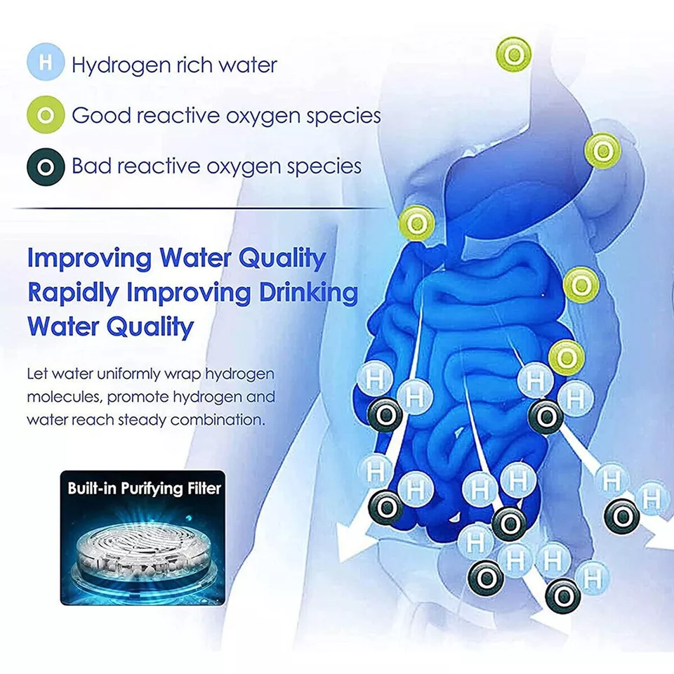Hydrogen Water Machine Generator 2L Water Ionizer Generator Machine Kettle US - Image 3 of 4