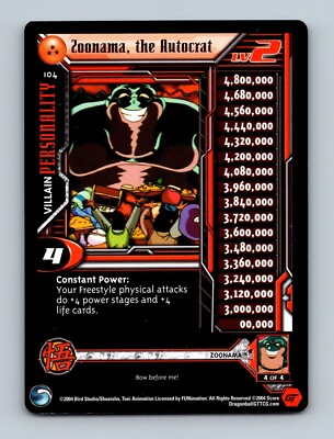 Dragon Ball GT TCG - LIMITED - Zoonama, the Autocrat - Score Lost Episodes Saga