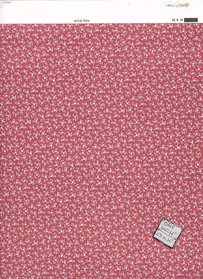 Baby Breath Red 81A23 miniature dollhouse wallpaper 1pc 1/12 scale MiniGraphics