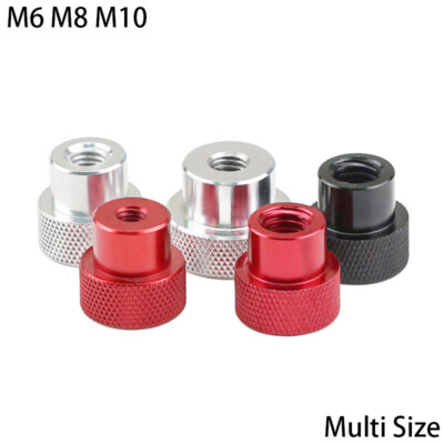 M6/M8/M10 Aluminium Knurred Daumen Mutter Hand Griff Knopf Blindloch Muttern