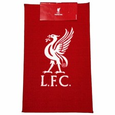 LIVERPOOL FC RED FLOOR RUG MAT LOGO FOOTBALL 100% OFFICIAL NEW