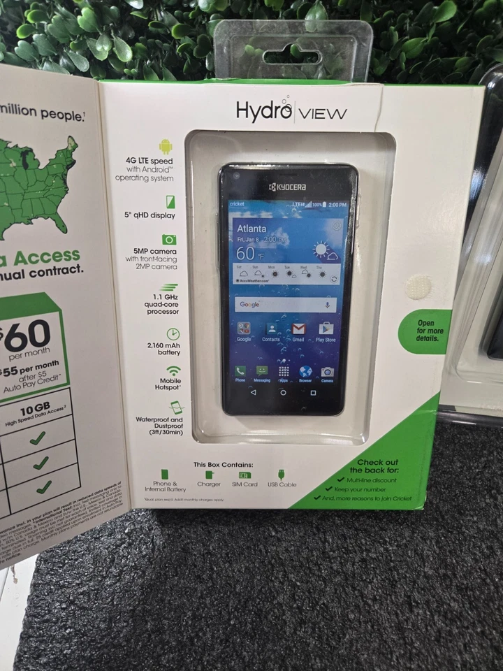 Kyocera Hydro View 4G LTE – 8GB – Black – Brand New – Cricket Wireless Locked - Image 4 of 4