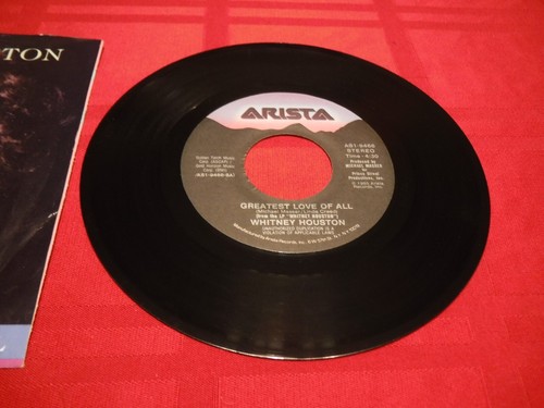 Whitney Houston Greatest Love Of All 1986 7" 45 RPM Thinking About You Sleeve - Imagen 4 de 8