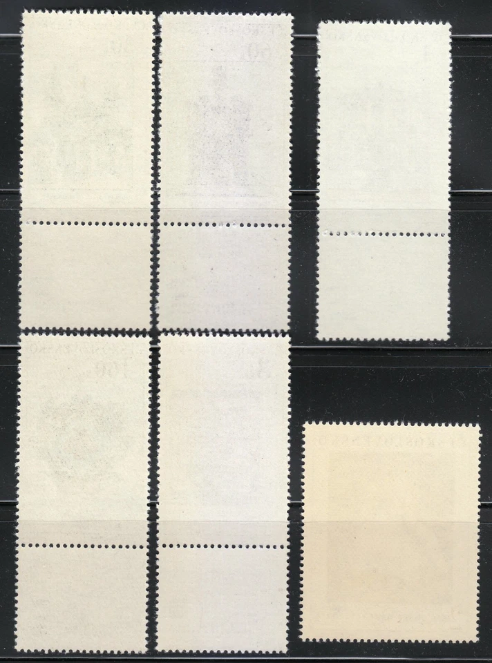 Czechoslovakia 1968 MNH Mi 1798 Zf-1801 Zf,1802,1803 Zf Sc 1548-1553 Prague ** - Image 2 of 2