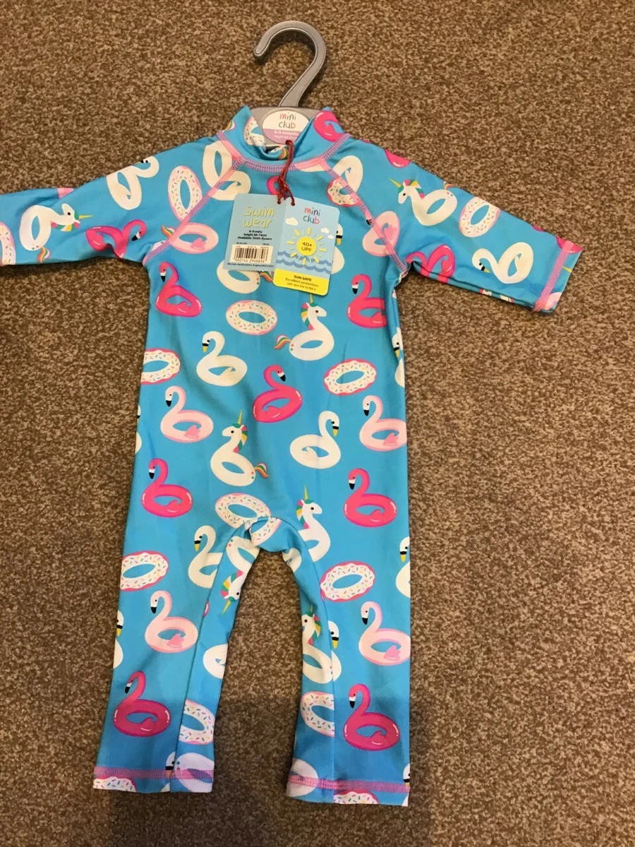 Maillot De Bain Bébé 2 Pièces Mini Club - Protection Solaire UPF40+ SUNSAFE, Taille 3-6 Mois, Neuf Avec étiquette