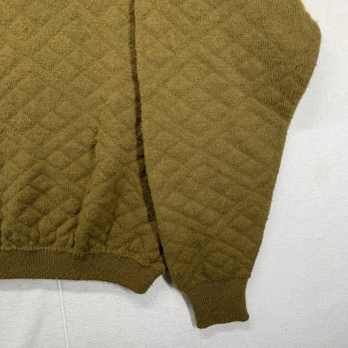 Vtg M.D.M. Mondo Di Marco Sweater Men's Large Texture Made in Italy Gold Brown - 第 6/15 張圖片