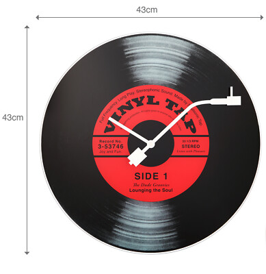 NeXtime Wanduhr ''VINYL TAP'', Schallplatten-Design, aus Glas, ø 43 cm