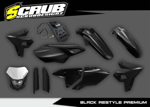 Polisport RESTYLE Suzuki DRZ400 SM Supermoto 1999-2024 Plastic kit + Fork guards - Picture 14 of 20