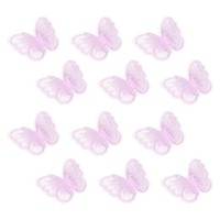 12Stk Schmetterlings-Spitzen-Applikationen 50Mm AufnäHpatches Hellviolett