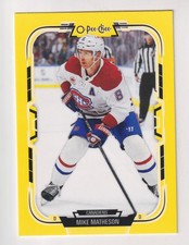 2025-26 O-Pee-Chee OPC YELLOW #108 MIKE MATHESON Montreal Canadiens