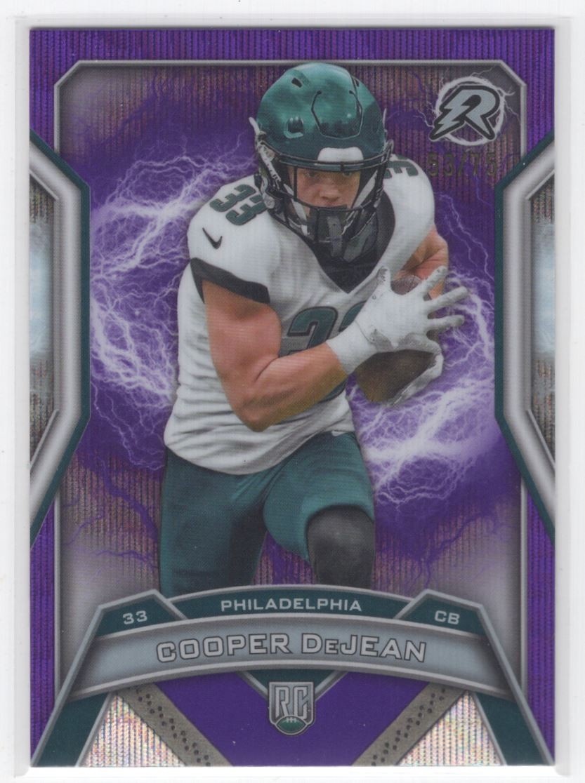 #179 2024 Topps Resurgence Purple Refractor Cooper DeJean RC 53/75