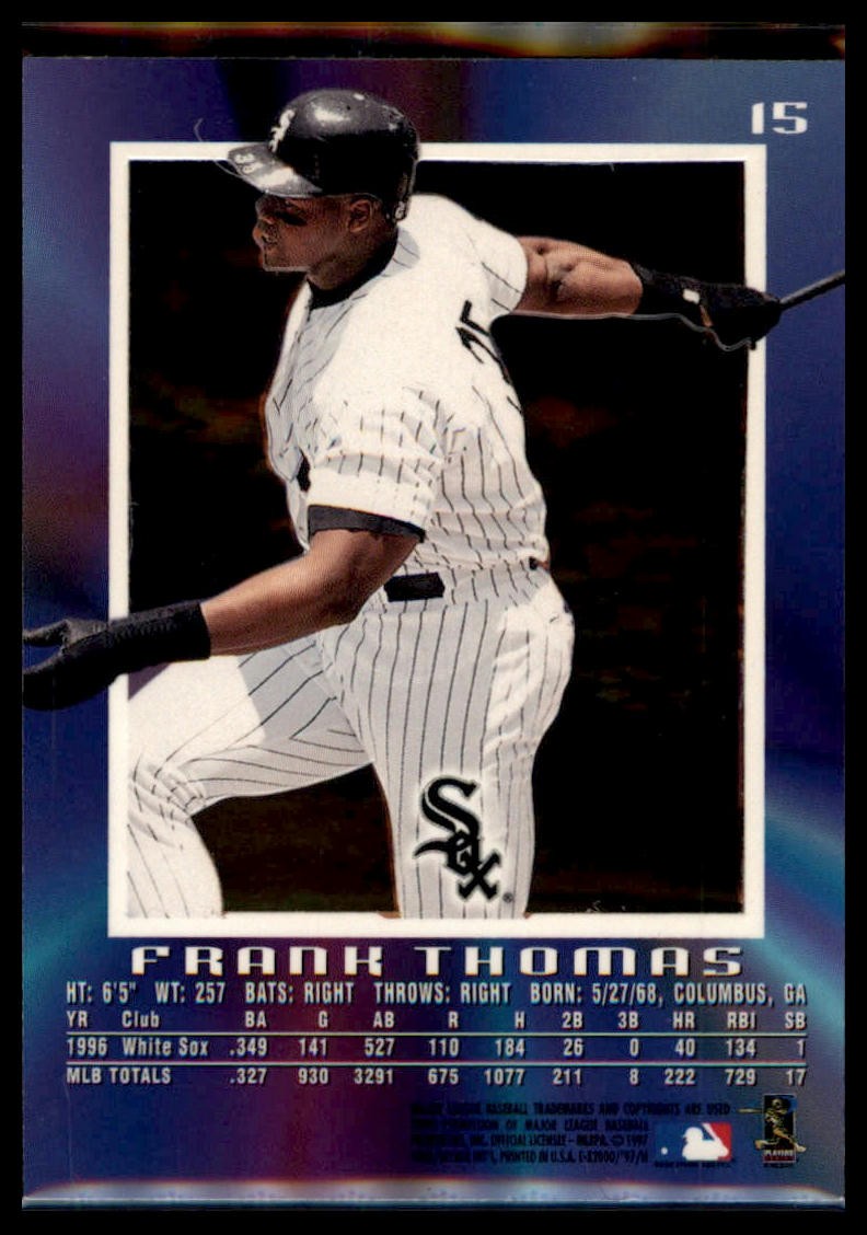 1997 SkyBox E-X2000 #15 Frank Thomas
