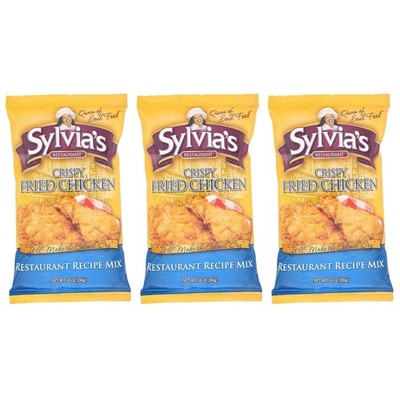 Sylvia's Crispy Fried Chicken Mix, 10oz (Pack of 3)