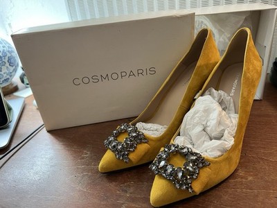 Damen Heels 41 cosmoparis manifika vel moutarde Leder Neu Und Ungetragen