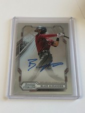2019 Bowman Sterling BLAZE ALEXANCER Silver foil On-Card AUTOGRAPH  - DBACKS