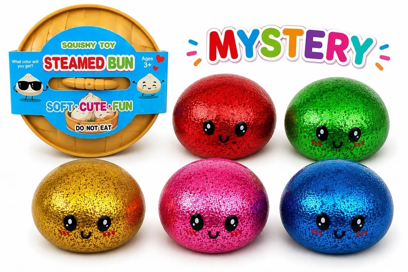 Mystery Squishy Dumpling Squish Toy Steamed Bun Kawaii Sensory Fidget NEW RARE
