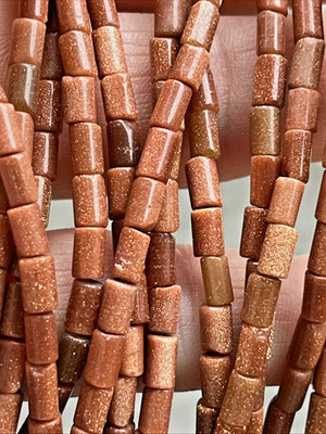 Rot Goldener Goldfluss Perlen Zylinder Stäbe mit Loch 80Stück 5x3mm Kristall DIY