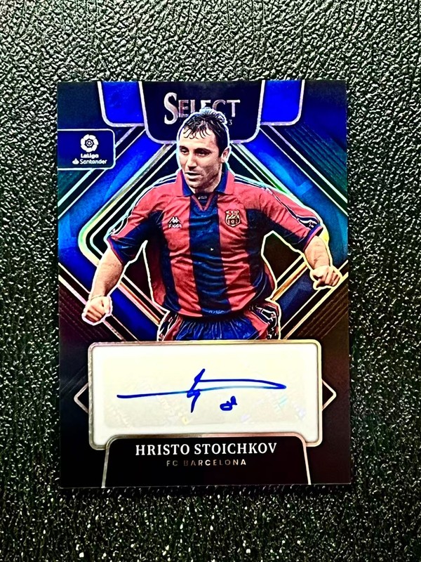 HRISTO STOICHKOV 1/1 AUTO BLACK PRIZM PANINI SELECT LA LIGA 2022-23 BARCELONA