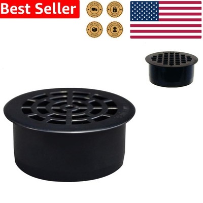 4 Inch ABS Snap-In Floor Drain Black Polished Modern Removable