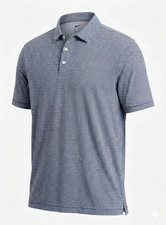 Nike Dri-FIT Player Men's Striped Golf Polo, Diffused Blue/Brushed Silver Medium