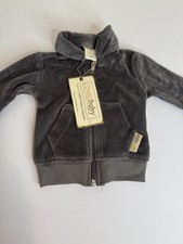 Lovedbaby Organic Cotton Velour Hoodie Jacket Newborn 0-3 Months Gray New Tags