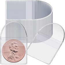 150 Pcs Single Pocket Coin Sleeves Bill Holders Clear PVC Individual Sleeves Ho