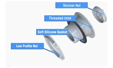 Threaded Inlet Strainer Kit Compatible With Index Filter Pump With 1-1/2 Hoses