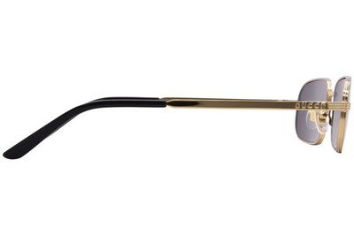 Gucci GG1457S 001 Sunglasses Unisex Gold Rectangle for sale online