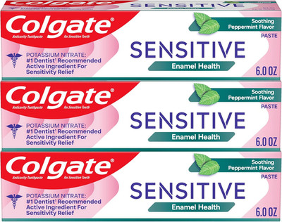 Colgate Sensitive Enamel Health Toothpaste for Sensitive Teeth, 3 Pack, Toothpas