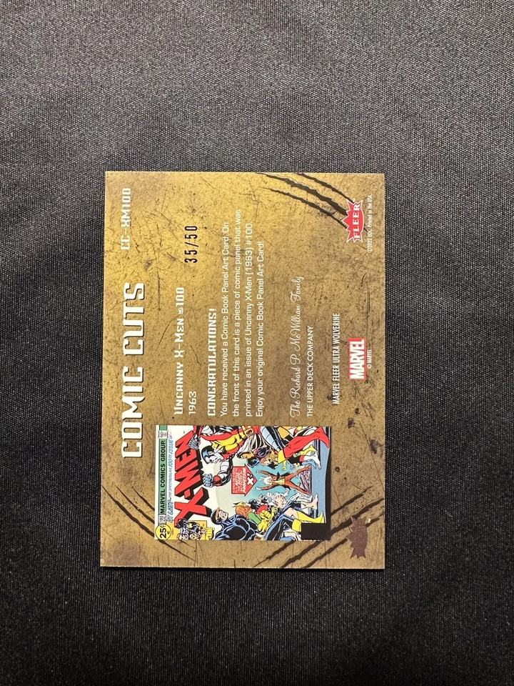 2023 Marvel Ultra Wolverine Comic Cuts #CC-XM100  35/50 DR XAVIER/WOLVERINE - Image 2 of 2