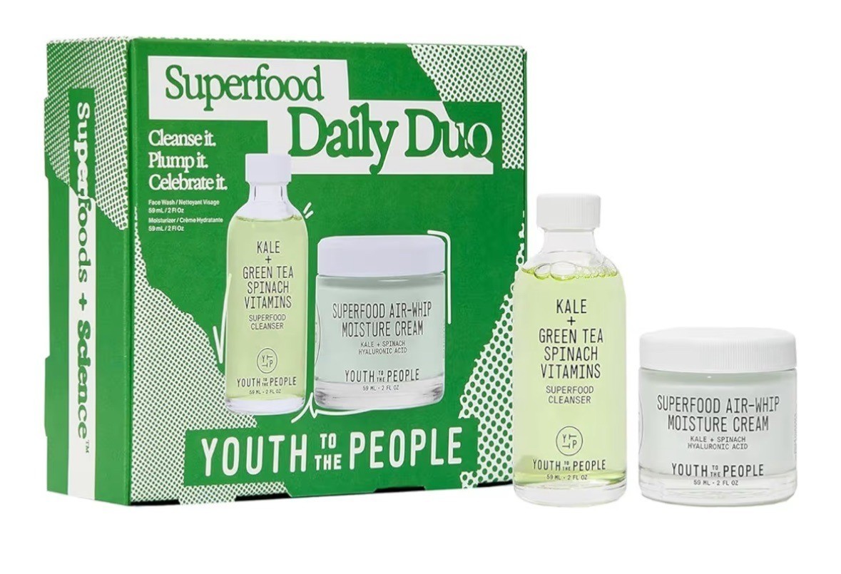 Youth To The People Superfood Daily Duo Kit - 2oz Kale Cleanser + 2oz Air-Whip M