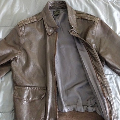 Vintage Willis & Geiger Type A2 Flight leather jacket size 44 USA