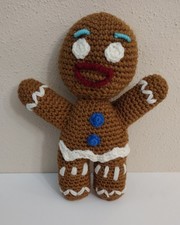 Handmade crochet Gingerbread Man Doll Inspired By Gingy Frm Shrek,Always Smiling