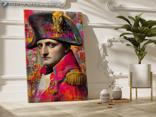 Napoleon Bonaparte Wall Art Urban Graffiti Art Print Street Pop Art Canvas - Video 1 of 1