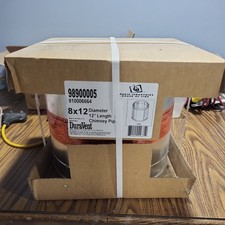 DURAVENT 8x12 DIAMETER 12 LENGTH CHIMNEY PIPE...