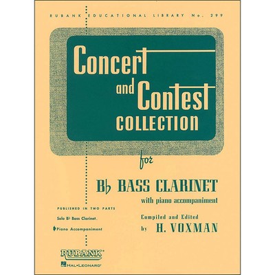 Concert And Contest Collection for B Flat Bass Clarinet for Piano Accomp Only