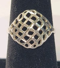 VINTAGE Sterling Silver 925 Filigree Ring Size 7, 1.74g