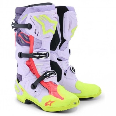 Alpinestars (MX26) MX Stiefel - Tech 10 Super Vented - Lila/Gelb/Diva Pink