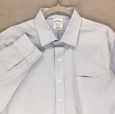 Brooks Brothers Regent Fit Dress Shirt Mens 16/33 Blue Supima Cotton Non Iron