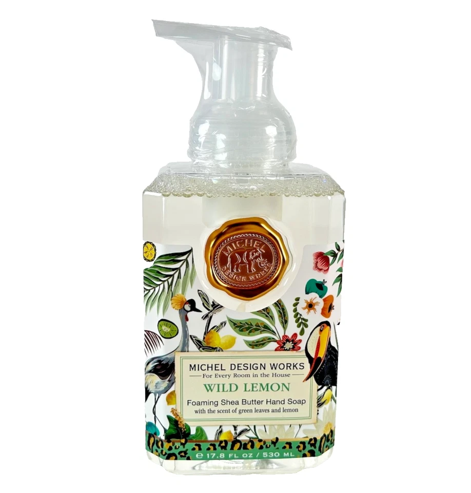 Jabón de manos Michel Design Works con espuma de limón salvaje manteca de karité retirado 17,8 oz NUEVO Foto 3 de 4